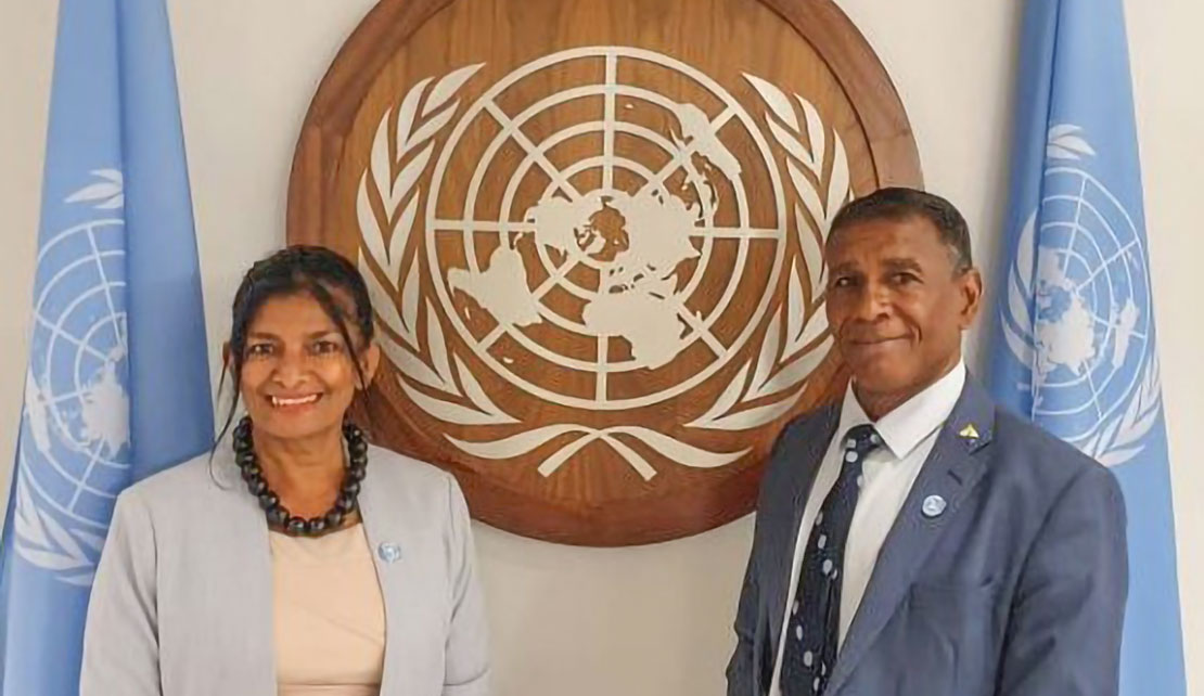Human rights defenders Davika Bissessar-Shaw, President of the Bonaire Human Rights Organisation and James Finies President of Nos Ke Boneiru Bek (NKBB).