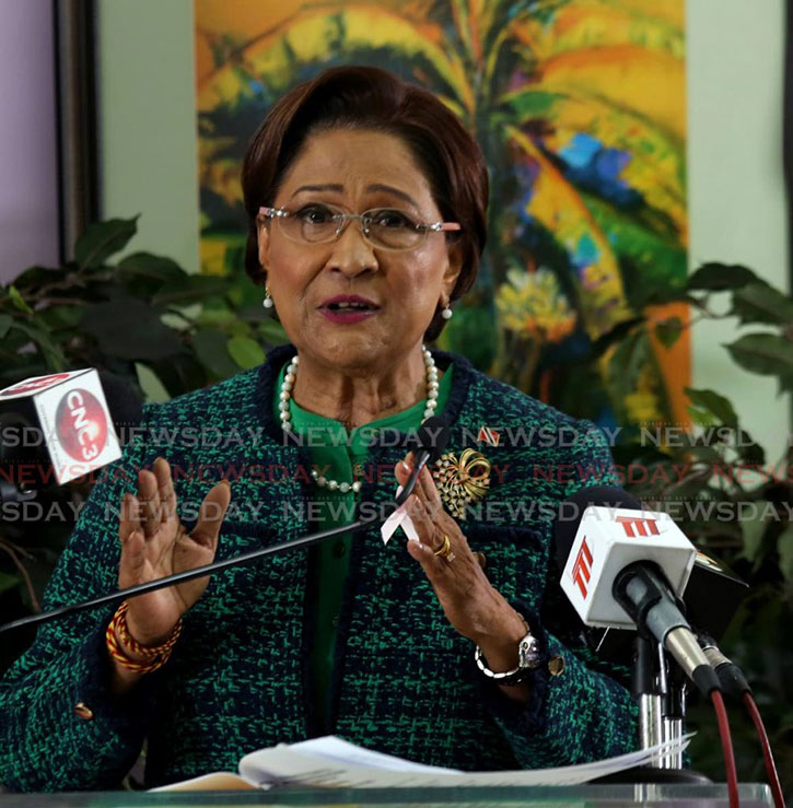 Opposition Leader Kamla Persad-Bissessar