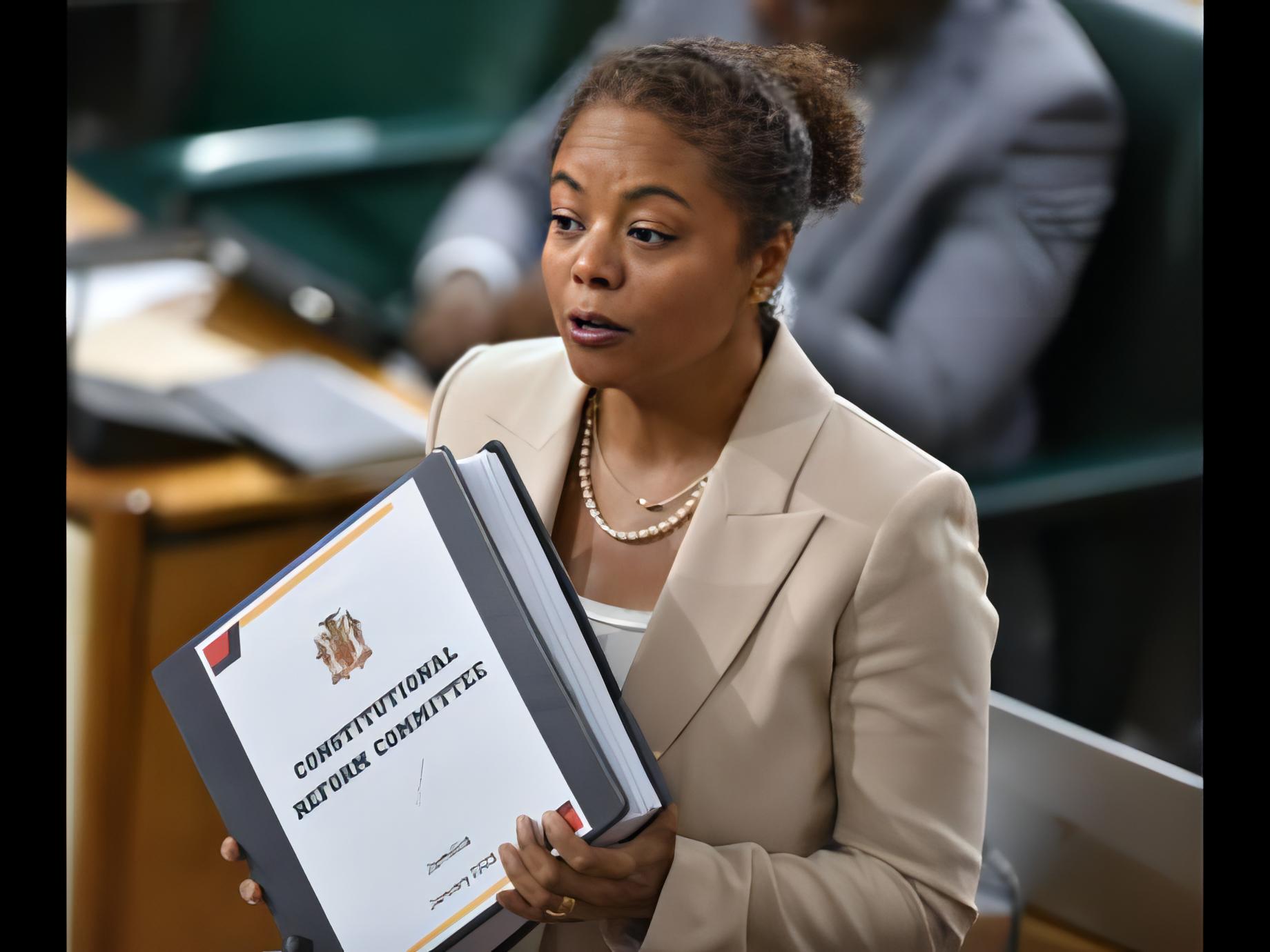 Minister Marlene Malahoo Forte in Parliament