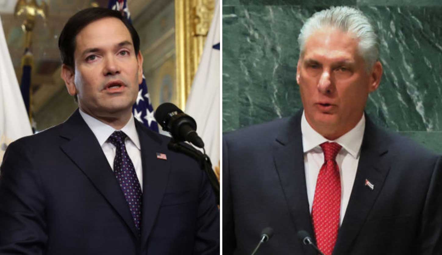 US Secretary of DState Marco Rubio and Cuban President Miguel Díaz-Canel Bermúdez