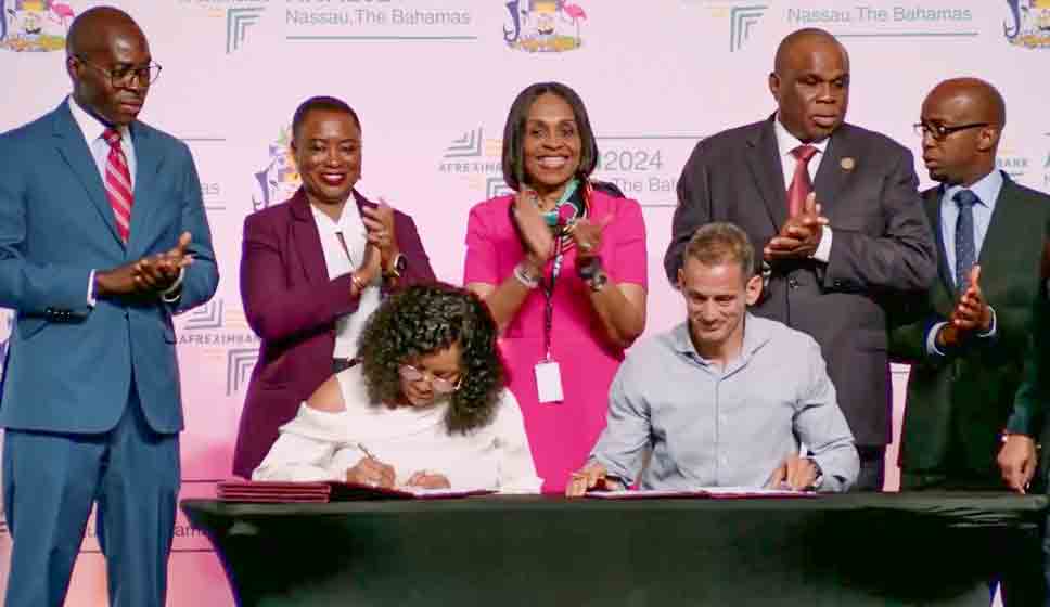 Barbadian businessman Mark Maloney has signed two deals with with Gwen Mwaba, Director and Global Head of Trade Finance at the African Export-Import Bank, (Afreximbank) totalling US$100 million ($200 million).