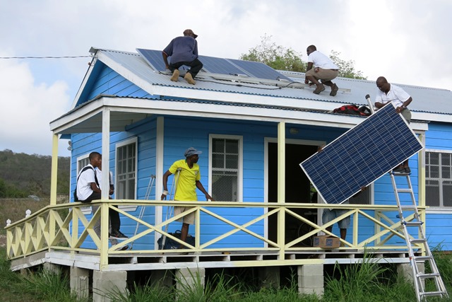 Installation of renewable energy solar panels