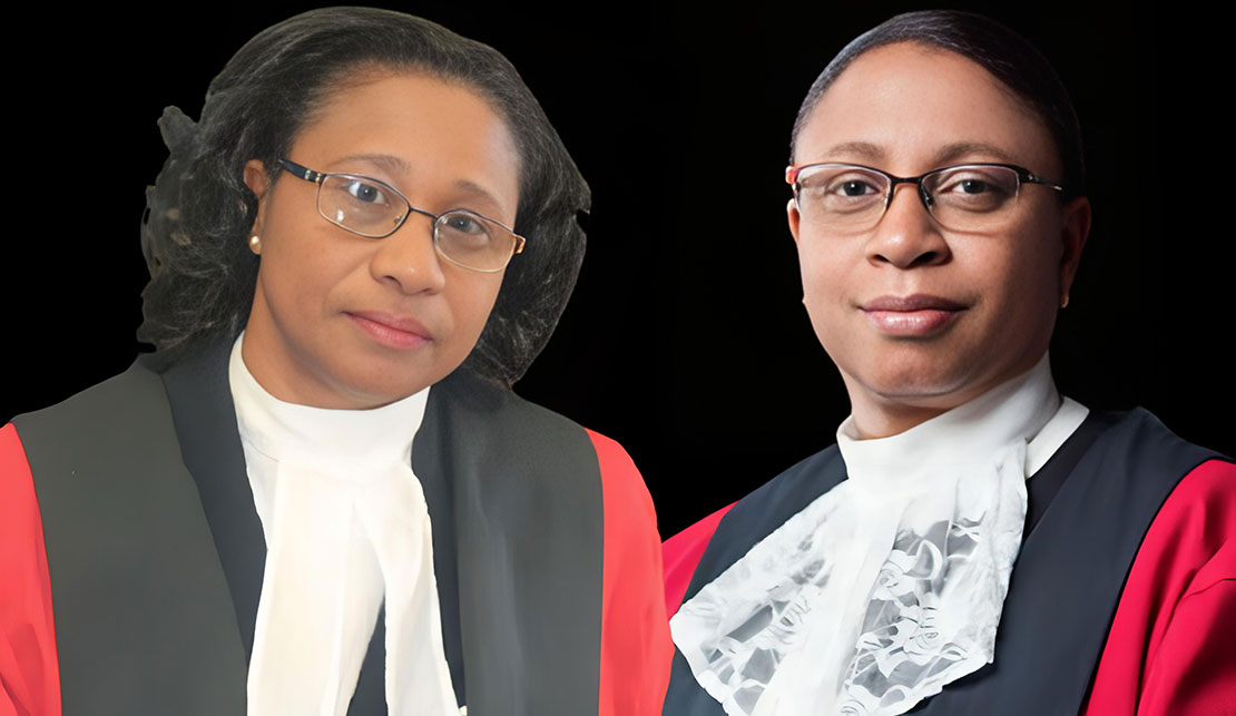 Since 2005 there has been no substantive appointment of Chancellor nor Chief Justice.The incumbent Justice Cummings-Edwards (left) was appointed acting Chancellor in 2016 while Justice Roxanne George-Wiltshire SC (right) acting Chief Justice in 2017.